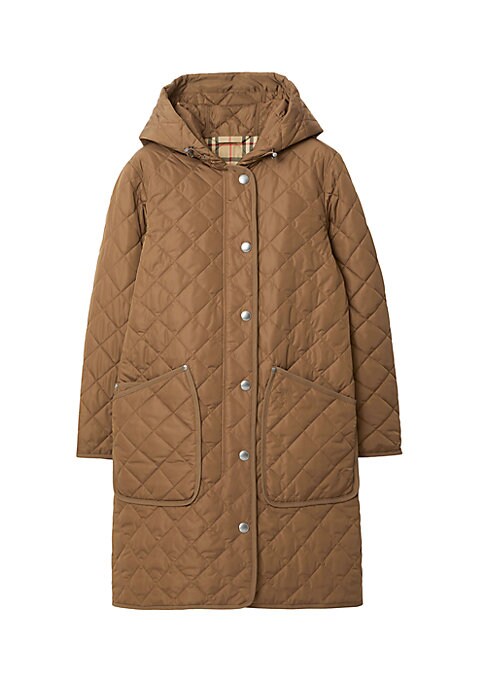 Diamond Quilted Hooded Jacket