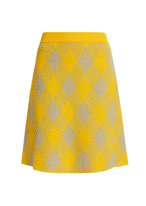 Argyle Knit Easy Skirt