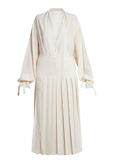 Silk Pleat Elegance Dress