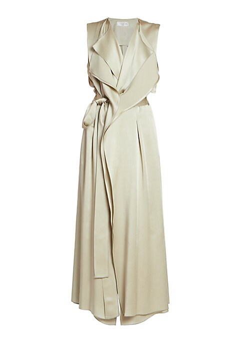 Elegant Satin Wrap Dress