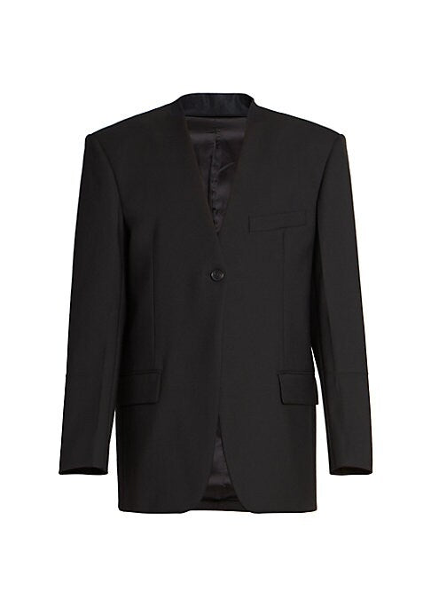 Chic Hidden Collar Blazer