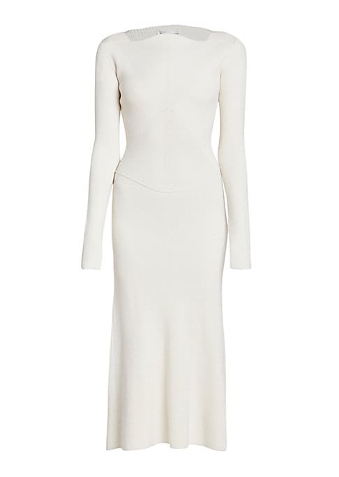 Curved Knit Midi Dress