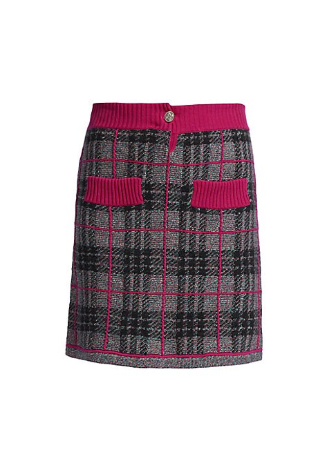 Plaid Cashmere Skirt