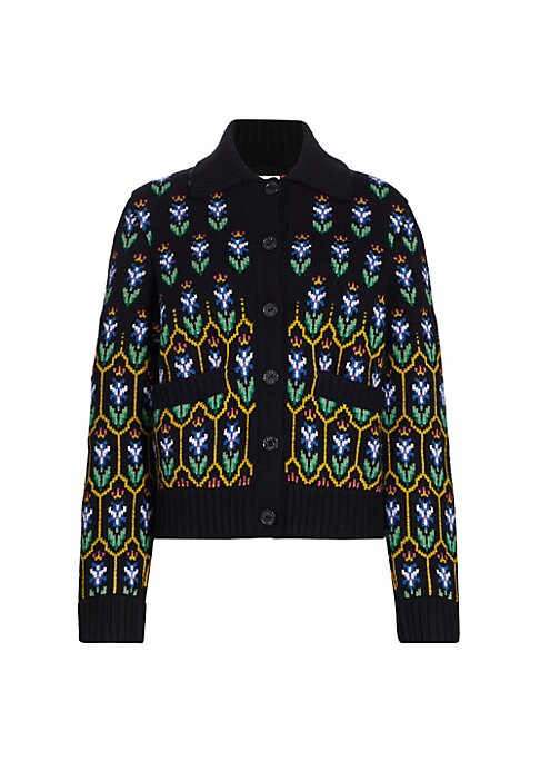 Cozy Floral Cashmere Cardigan