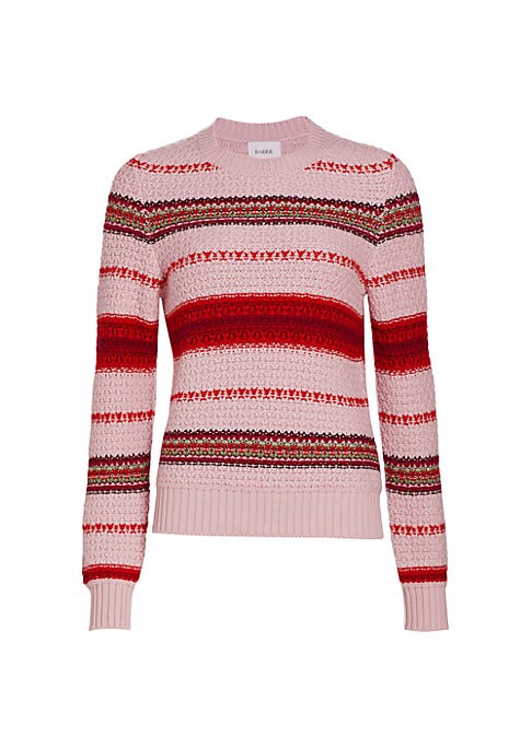 Striped Cashmere Crew Sweater