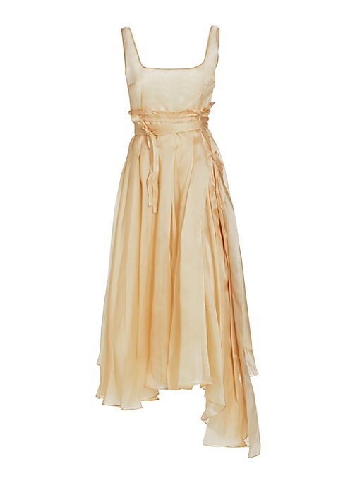 Sheer Pleat Elegance Dress