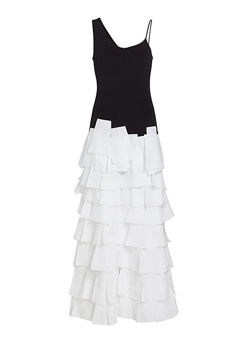 Dramatic V-Neck Evening Gown