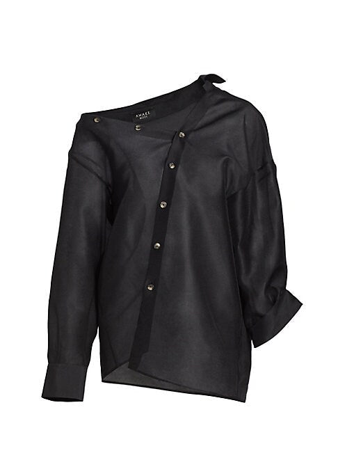 Sheer Asymmetric Blouse