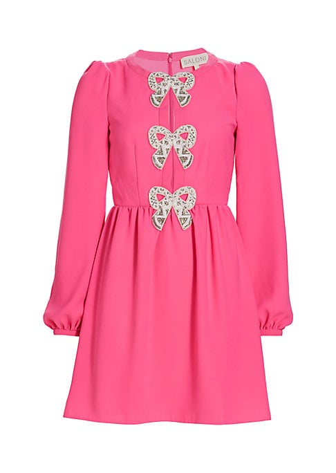 Glam Bow Velvet Dress