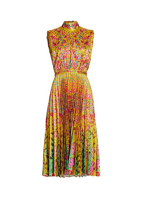 Plissé Tie-Back Dress