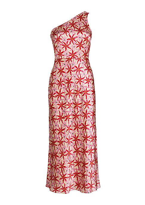 Floral Silk A-Line Dress