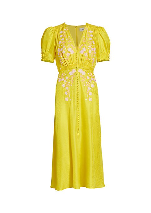 Floral Vintage Silk Dress