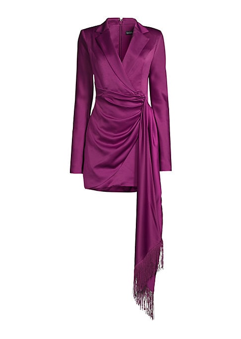 Satin Wrap Mini Glam Dress
