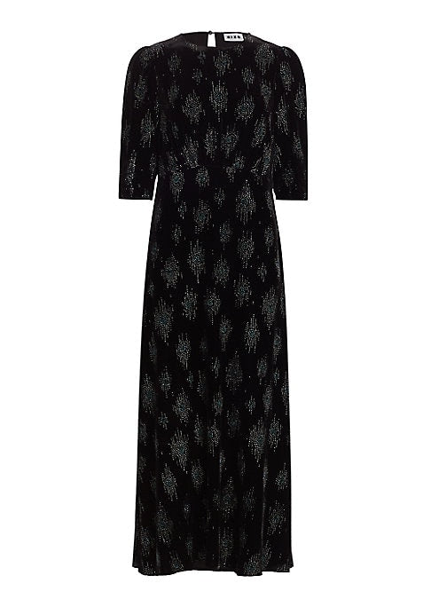 Velvet Glitter Midi Dress