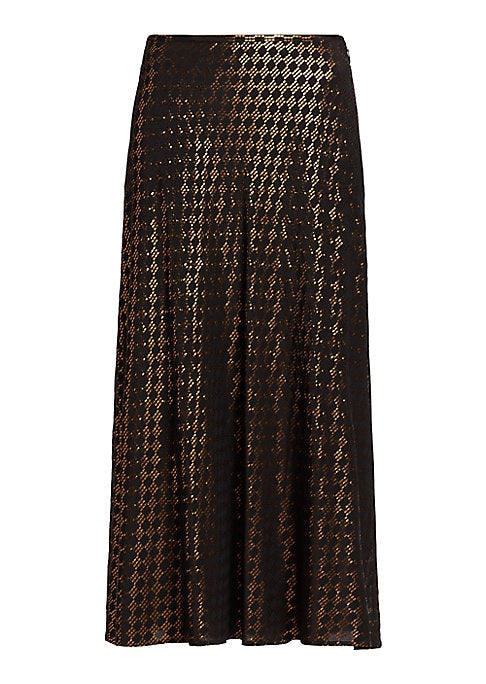 Chainmail Silk Midi Skirt