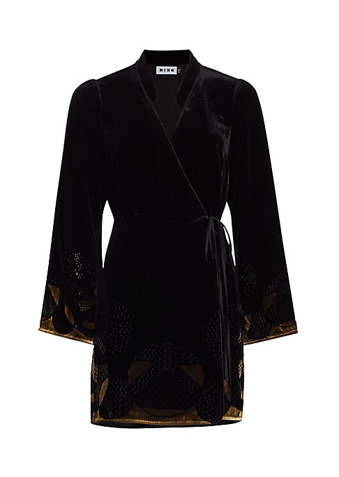 Velvet Wrap Minidress