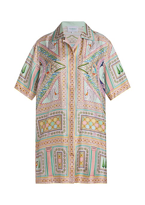 Silk Floral Mini Dress