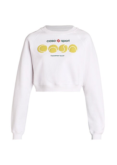 Cropped Graphic Cotton Sweatshirt