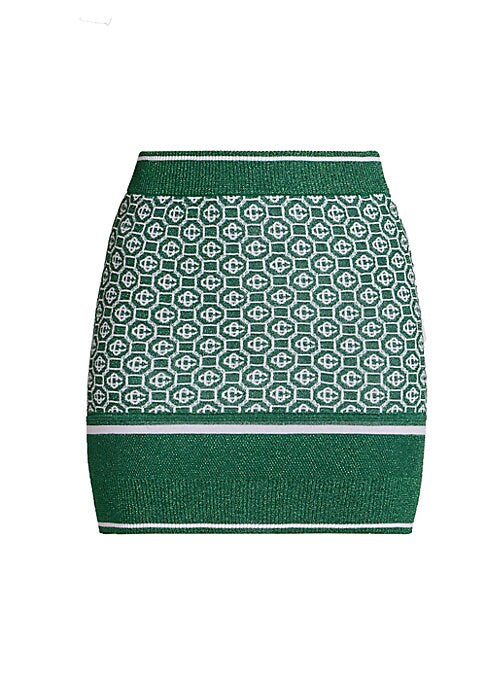 Chic Monogram Knit Skirt