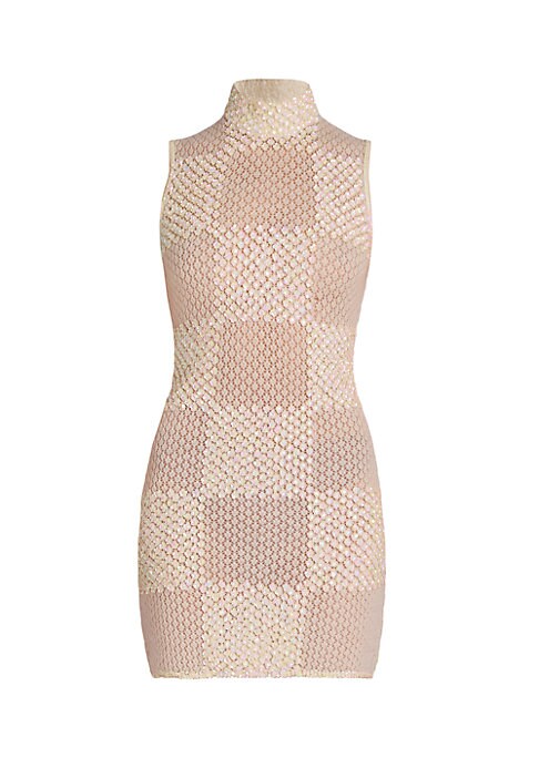 Shimmering High Neck Dress