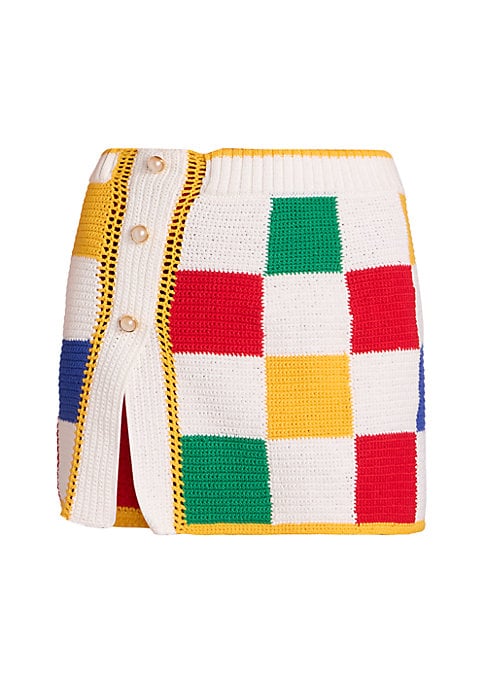 Chic Crochet Colorblock Skirt