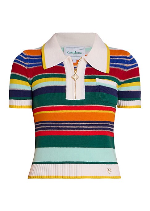 Wooly Stripes Polo Top