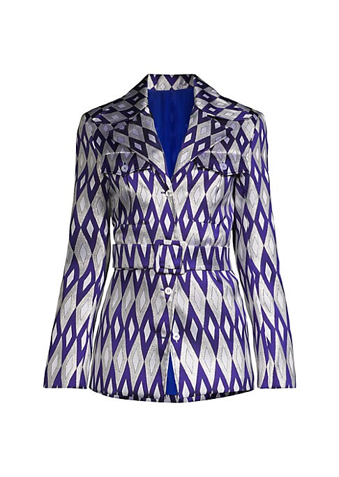 Geometric Silk Jacket