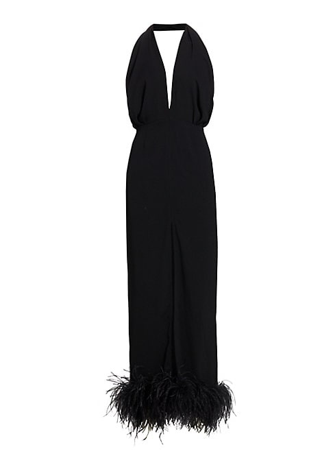 Feathered Elegance Gown