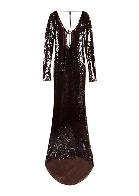 Luxe Lace-Up Evening Gown