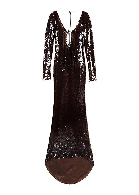 Luxe Lace-Up Evening Gown