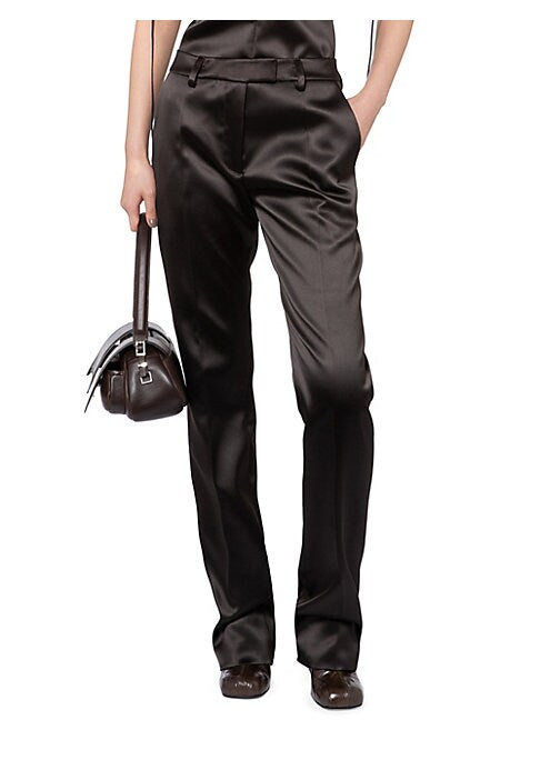 Satin Luxe Straight Trousers