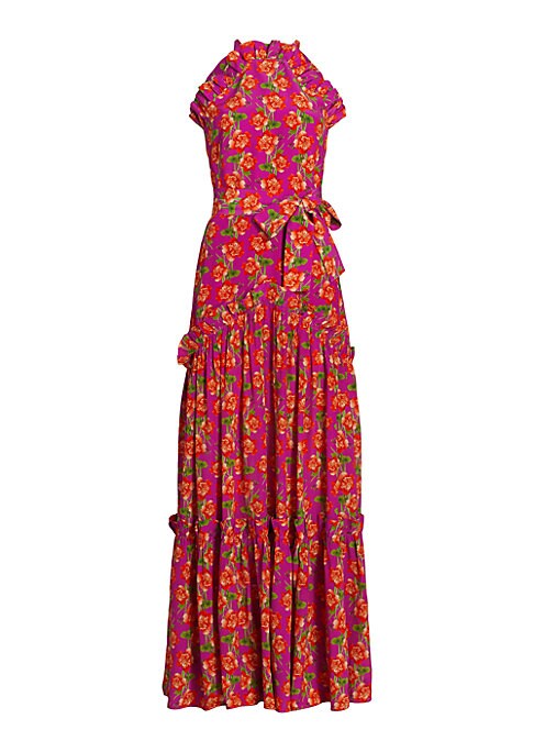 Floral Frill Tiered Gown