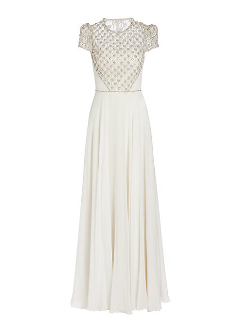 Elegant Beaded Chiffon Dress
