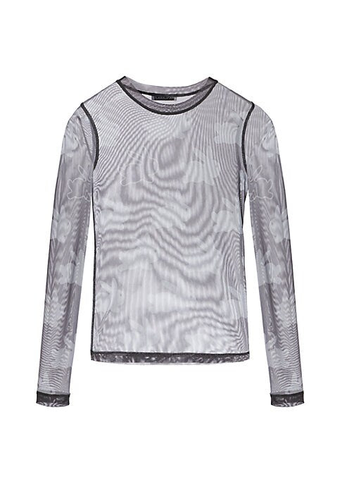 Bunny Print Sheer Top