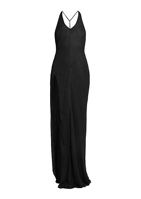 Sleek Open-Back Maxi Dress