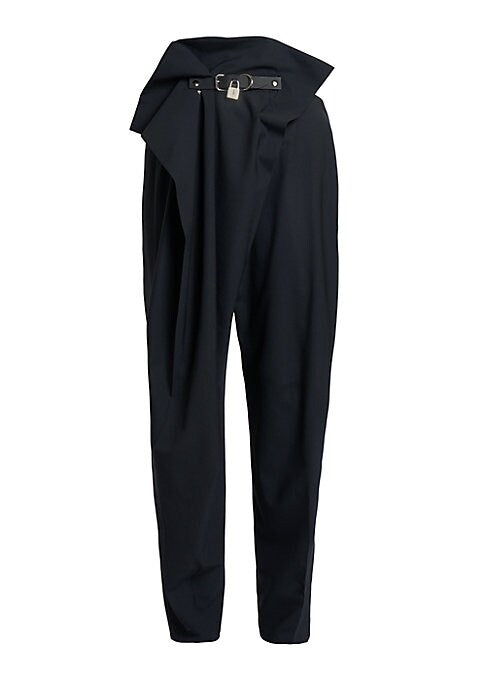 Belted High-Waist Pants