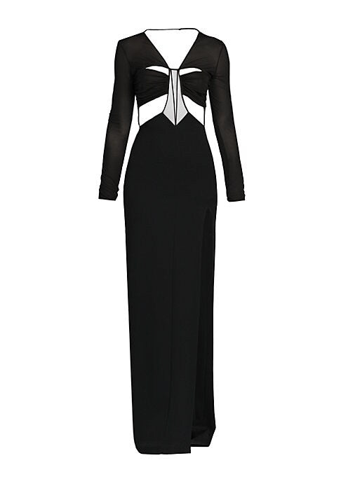 Elegant Cut-Out Maxi Dress