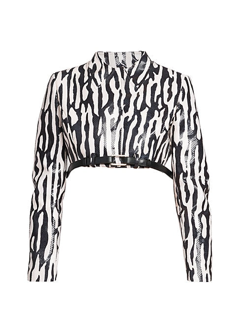 Zebra Print Cropped Jacket