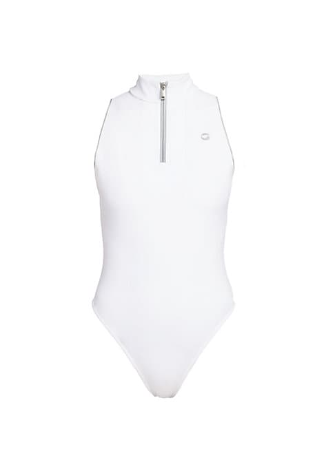 Zipped Logo Bodysuit