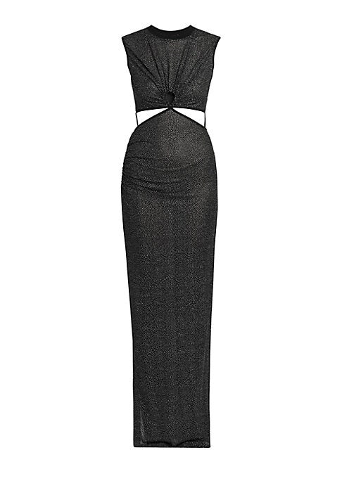 Glimmering Cut-Out Maxi Dress