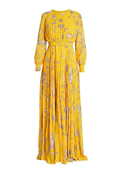 Floral Puff Sleeve Gown