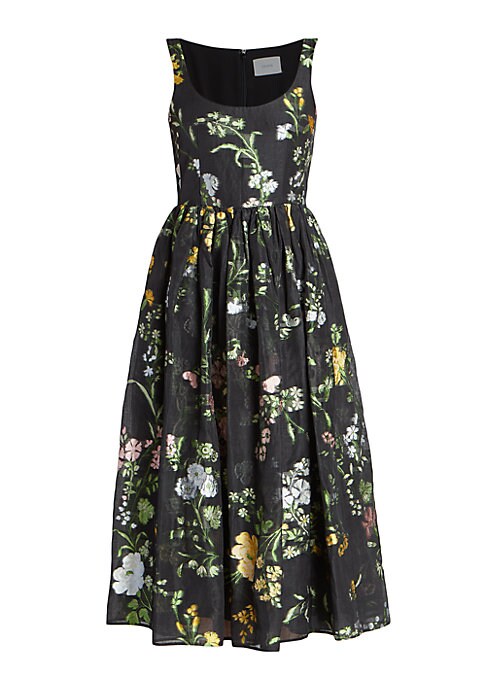 Floral Silken Midi Dress