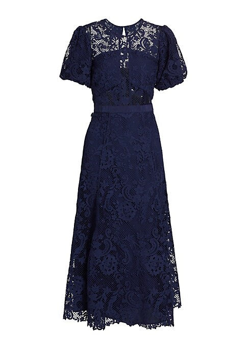 Floral Lace Midi Dress