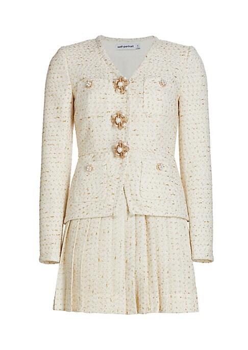 Glimmering Pleated Minidress