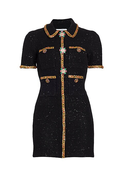 Glitzy Floral Mini Dress