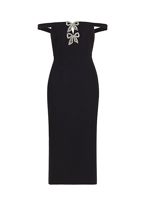 Bowed Elegance Midi Dress