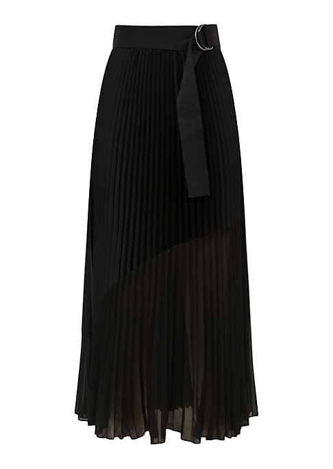 D-Ring Pleat Midi Skirt