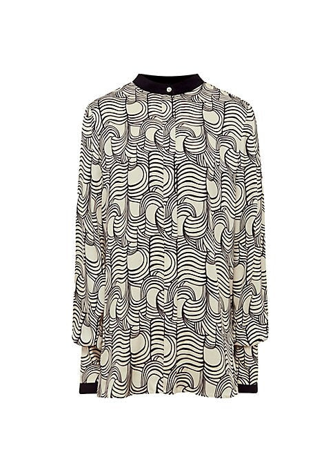 Geometric Print Button Shirt