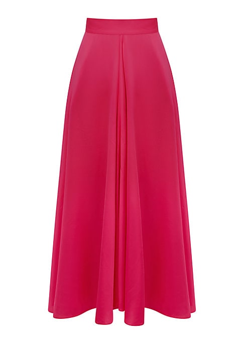 Satin A-Line Maxi Skirt