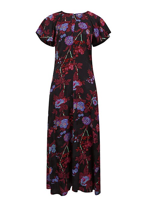 Floral Flutter Midi Dress